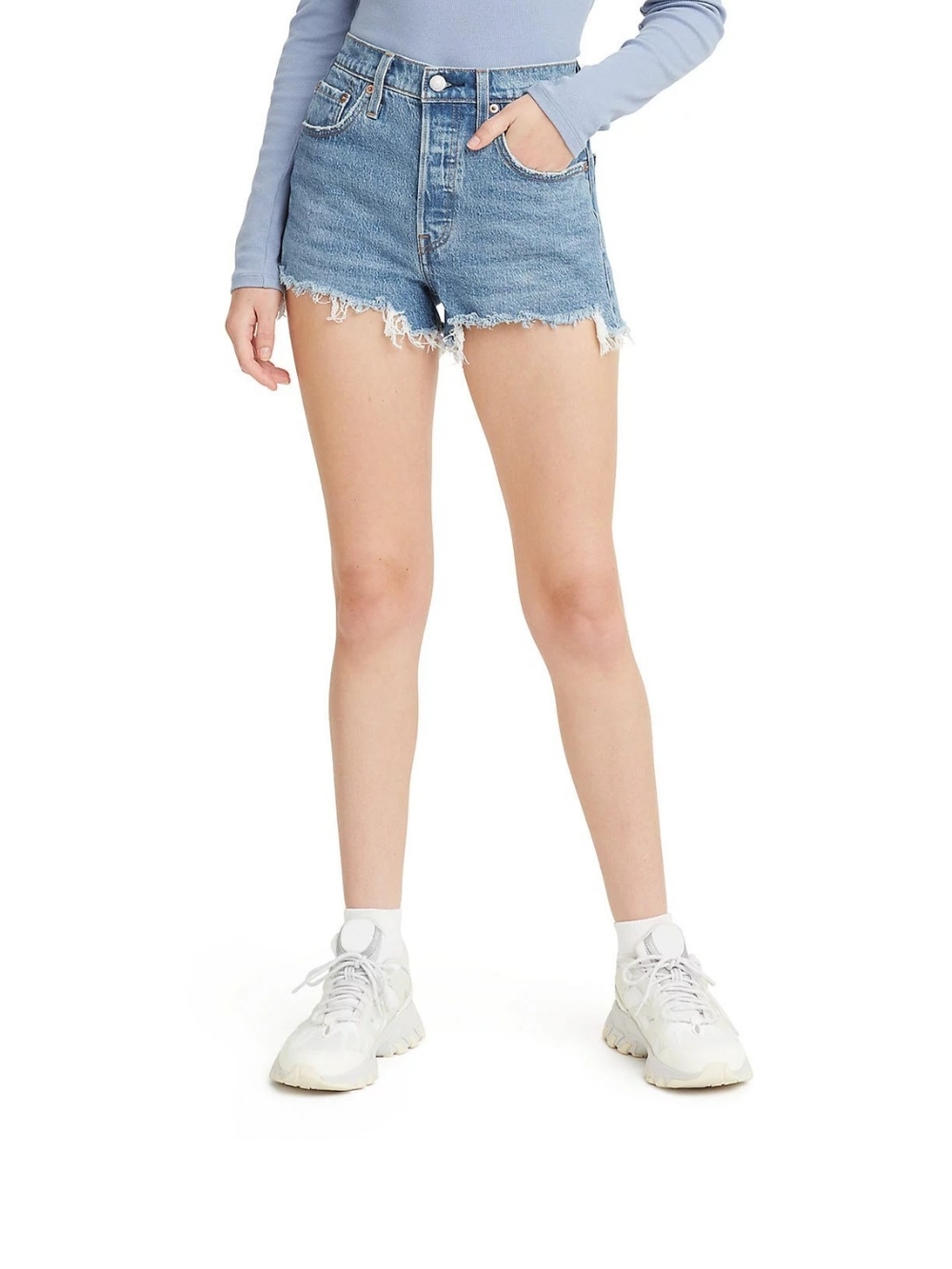Levi's 501 Original | Frayed Hem Denim Shorts | W27 | High Rise